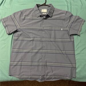 Hurley Men's Blue Striped Shirt (XL)